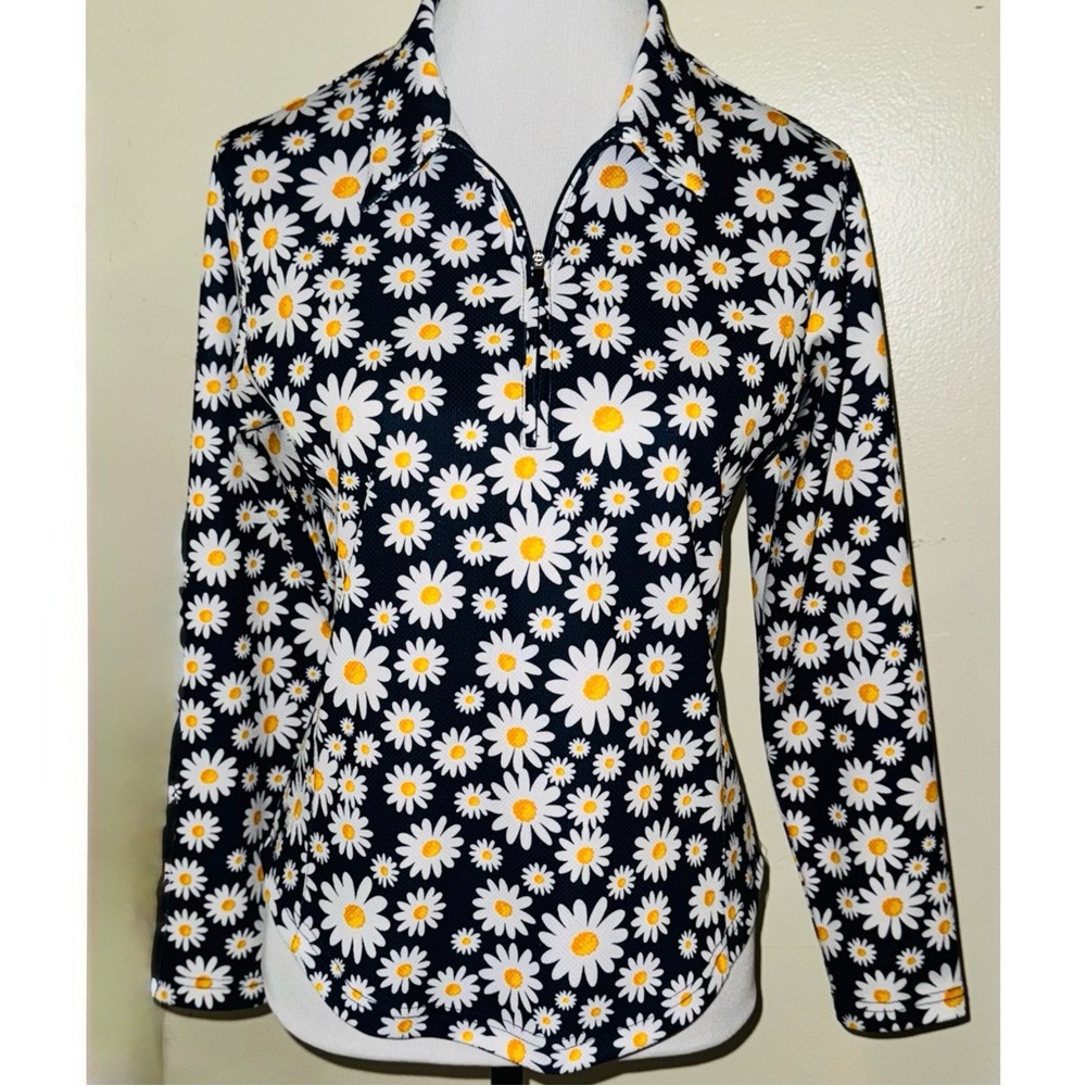 Golf Goddess Long Sleeve 1/4 Zip Performance Golf Activewear Top, Sz Lg/12